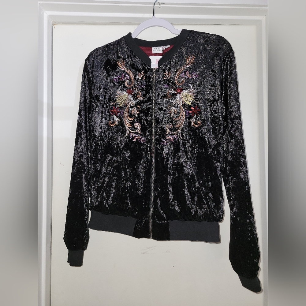 Black velvet women's small jacket by Feral